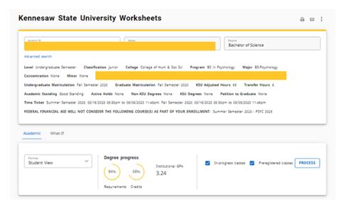 There is a What If tab at the top left corner of your <b>DegreeWorks</b> dashboard which gives you an unofficial view of how your credits will apply to a different major. . Degreeworks ksu